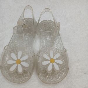 Old Navy Kids Clear Jelly Sandals with Floral Accent